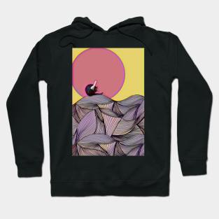 Sunset, Cat and Balls Hoodie